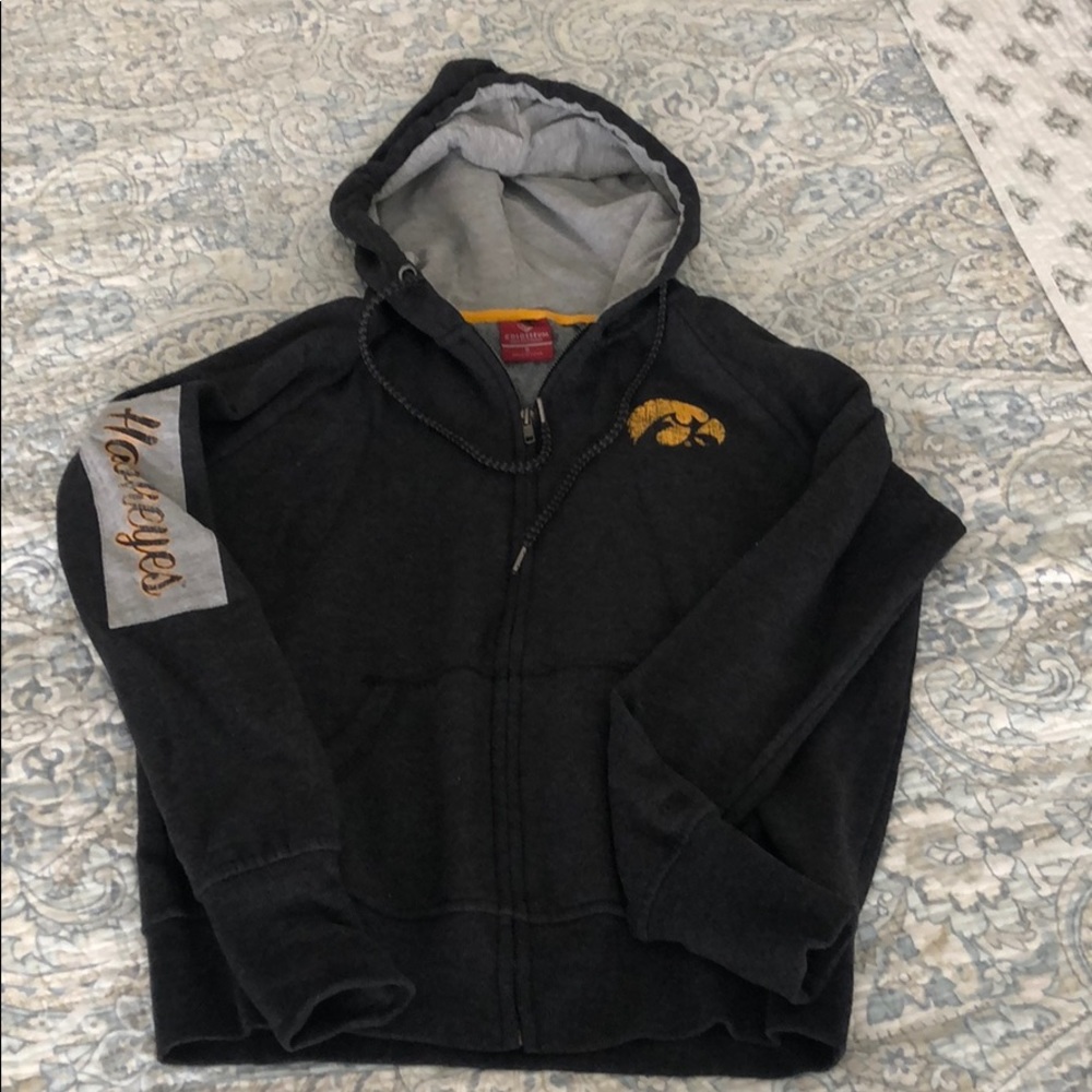 Super cute fleece lined University of Iowa hoody